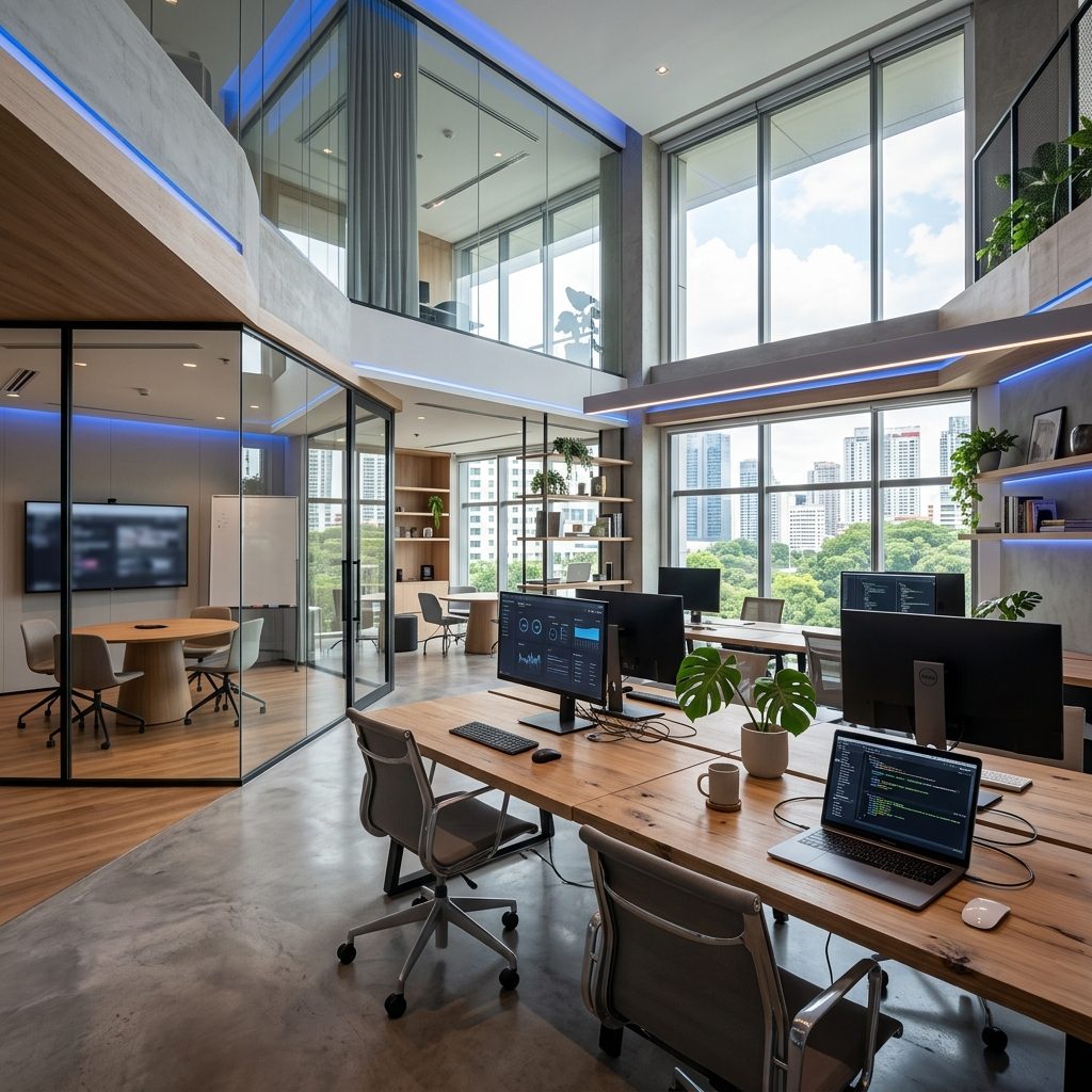 Modernes Büro der Intermedia Connect in Aachen